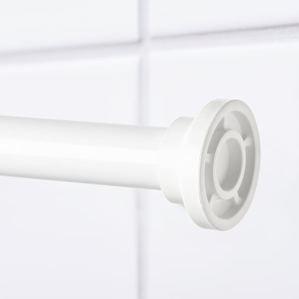IKEA BOTAREN Shower Curtain Tension Rod White 47-79 "