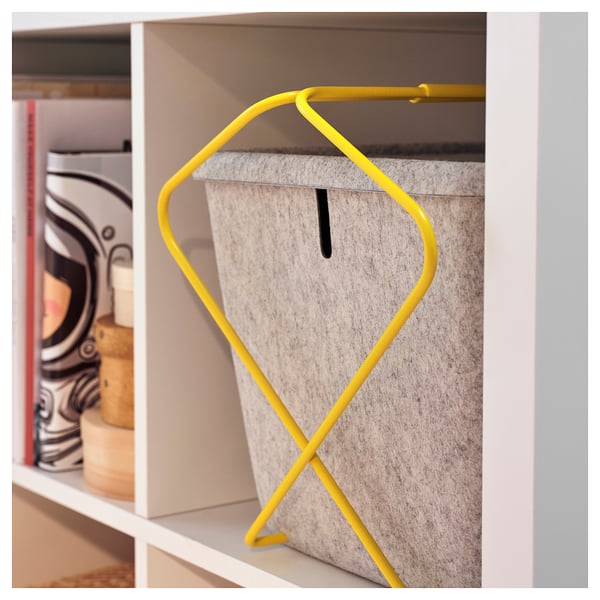 IKEA BRÄNNBOLL Basket Gray/yellow 11 ¾x13x11 ¾ "