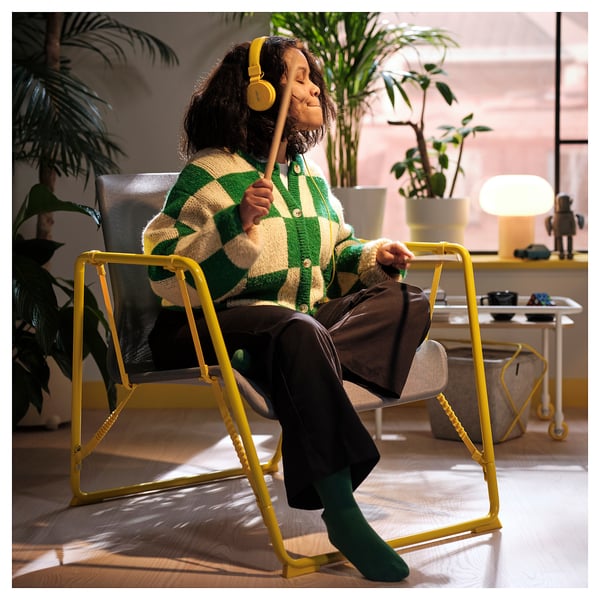 IKEA BRÄNNBOLL Gaming Easy Chair Gray/bright Yellow