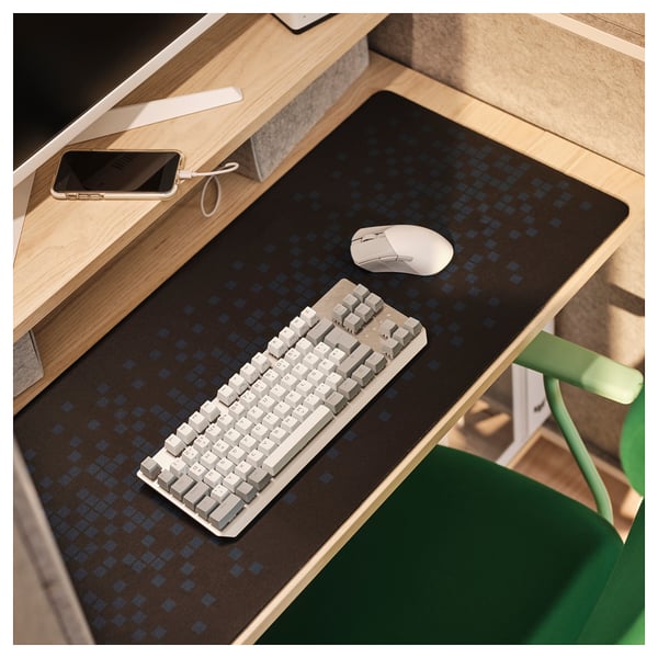IKEA BRÄNNBOLL Gaming Mouse Pad Black/patterned 35 ½x15 ¾ "