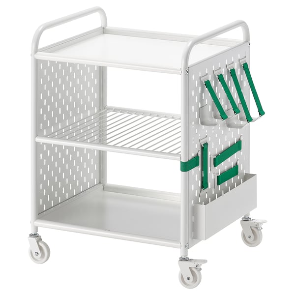 IKEA BRÄNNBOLL Open Storage Unit On Casters White 22x24 3/8 "