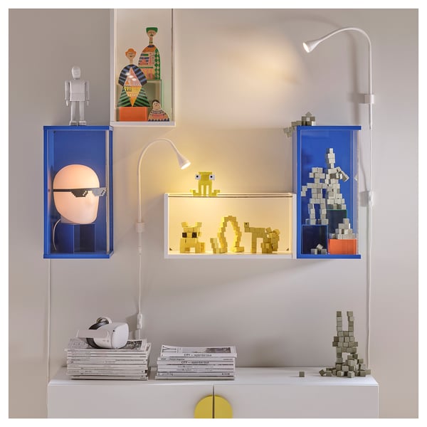 IKEA BRÄNNBOLL Wall-mounted Display Cabinet White 19 5/8x9 7/8x9 7/8 "