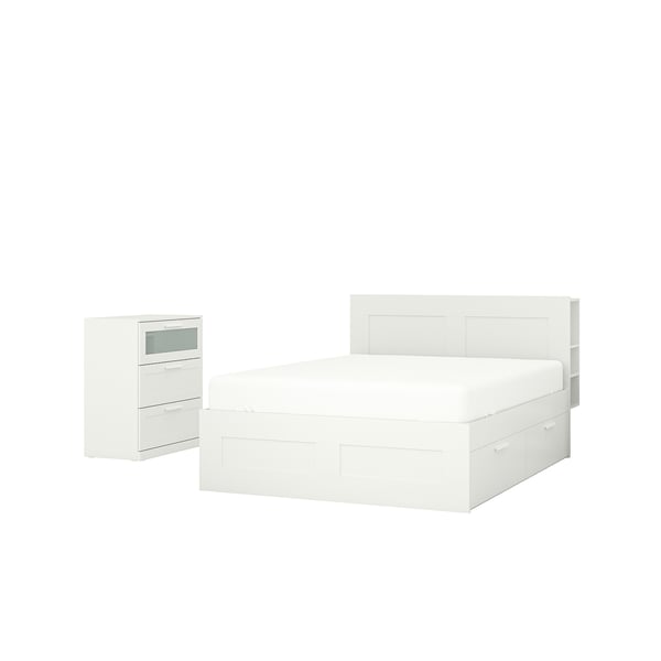 IKEA BRIMNES Bedroom furniture set of 2 white Queen
