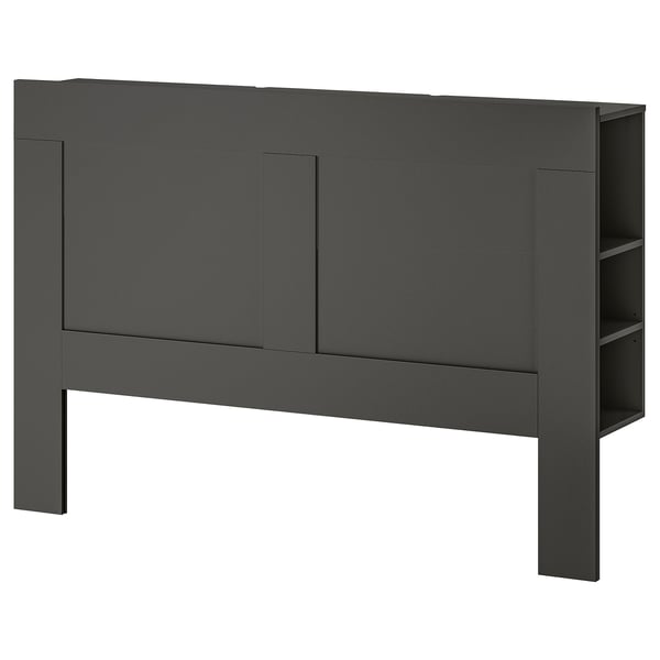 IKEA BRIMNES Headboard with storage compartment gray King