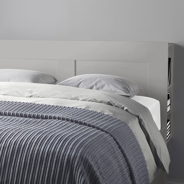 IKEA BRIMNES Headboard With Storage Compartment Gray Queen