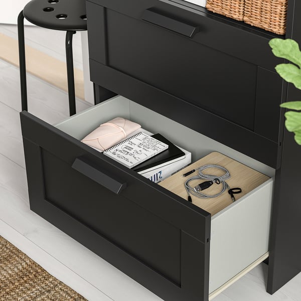 IKEA BRIMNES TV Storage Combination Black 94 1/2x16 1/8x74 3/4 "