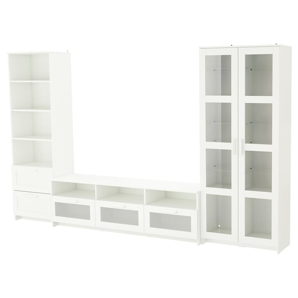 IKEA BRIMNES TV storage combination/glass doors white 126x16 1/8x74 3/4 "