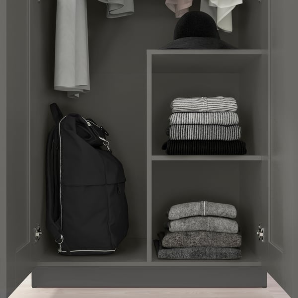 IKEA BRIMNES Wardrobe With 2 Doors Gray 30 3/4x74 3/4 "