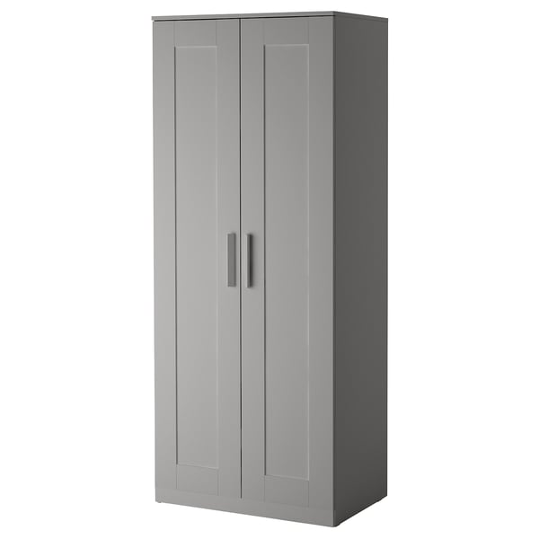 IKEA BRIMNES Wardrobe with 2 doors gray 30 3/4x74 3/4 "