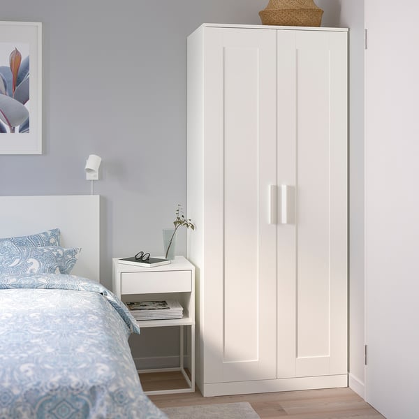 IKEA BRIMNES Wardrobe With 2 Doors White 30 3/4x74 3/4 "