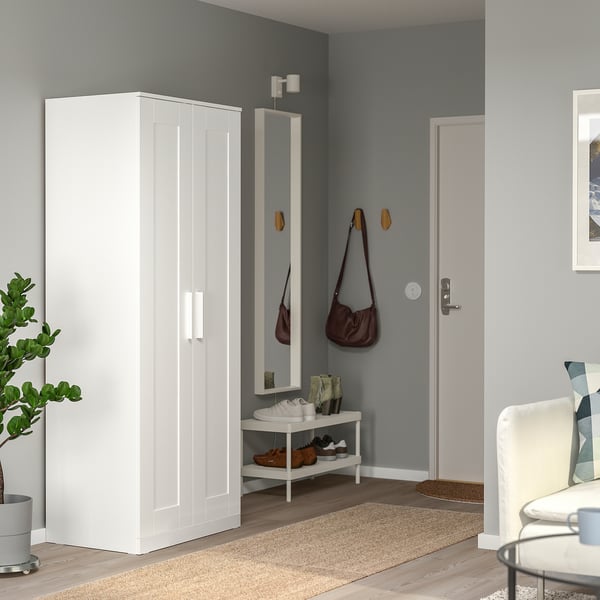 IKEA BRIMNES Wardrobe With 2 Doors White 30 3/4x74 3/4 "