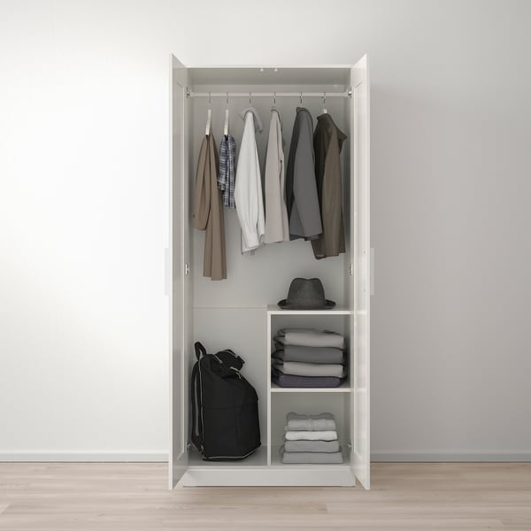 IKEA BRIMNES Wardrobe With 2 Doors White 30 3/4x74 3/4 "