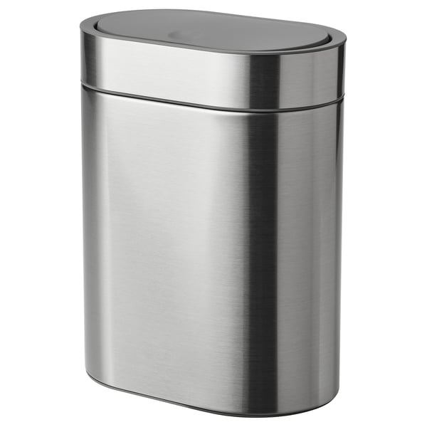 IKEA BROGRUND Touch top trash can stainless steel 1 gallon