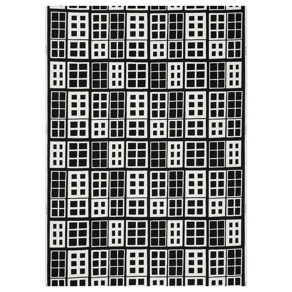IKEA BROKAKLEJA Pre-cut fabric black/geometric 59x118 "