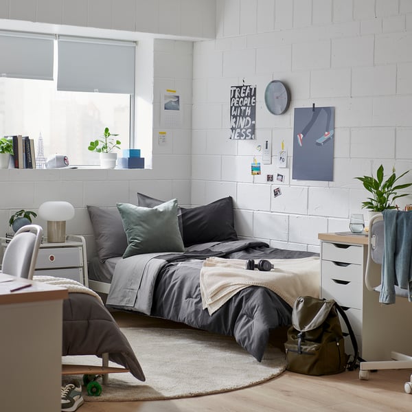 IKEA BRUNKRISSLA Comforter Set Black Twin/Twin X-long