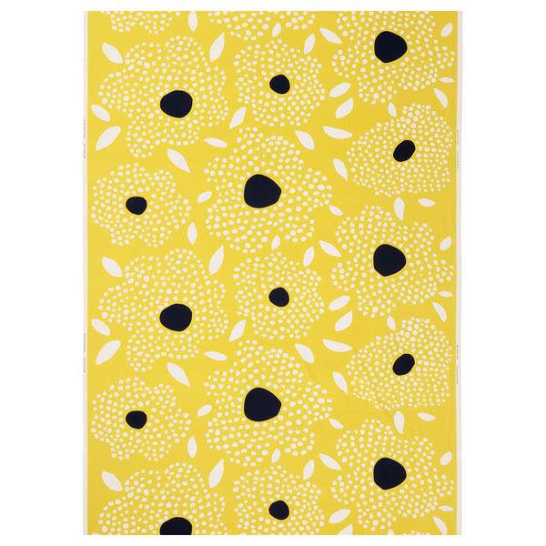 IKEA BUSKOPUNTIA Pre-cut fabric yellow black/white/dot pattern 59x118 "