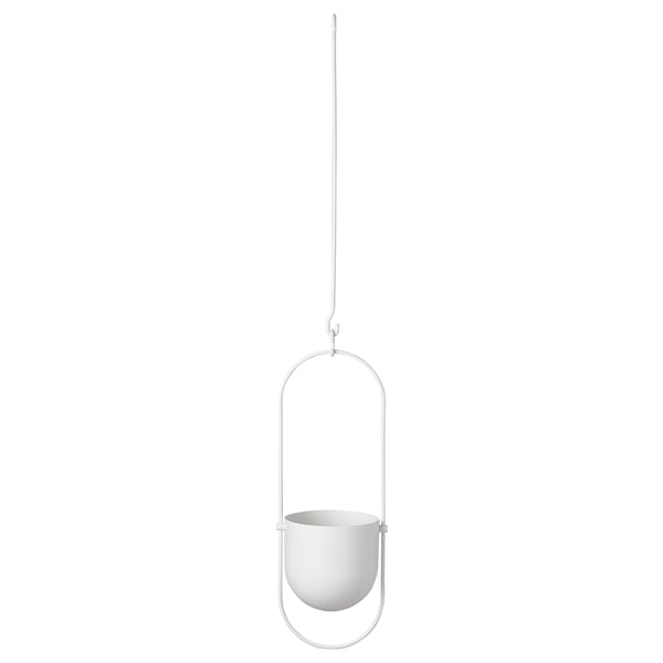 IKEA CHILISTRÅN Hanging planter indoor/outdoor white 4 ¾ "
