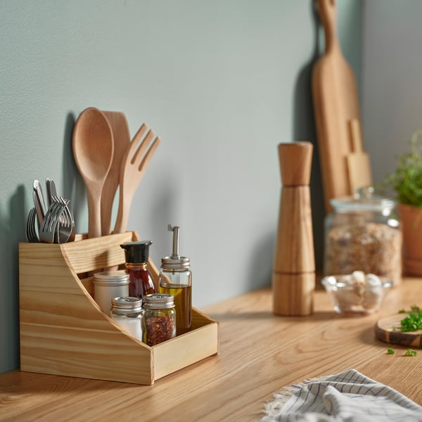 IKEA CHOKLADHAJ Kitchen Countertop Organizer Wood 7 7/8x7 1/8x6 1/4 "