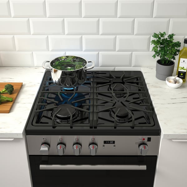 IKEA CIRKULERA Range With Gas Cooktop Stainless Steel