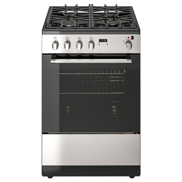 IKEA CIRKULERA Range with gas cooktop Stainless steel