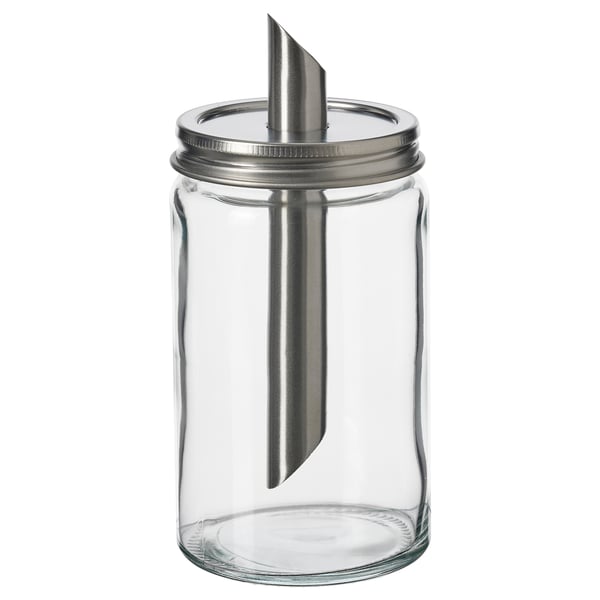 IKEA CITRONHAJ Sugar shaker clear glass/stainless steel 6 "