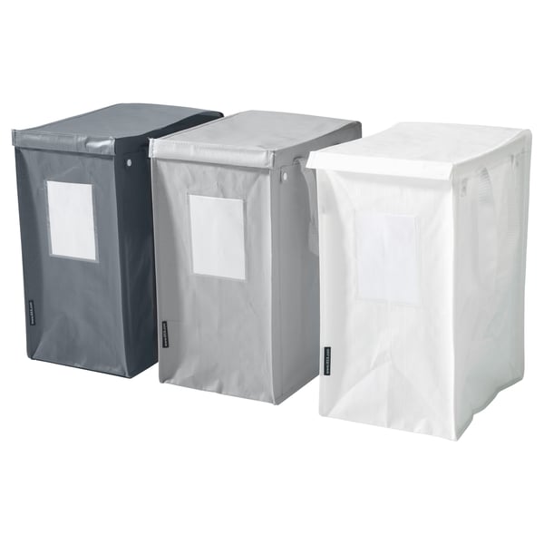 IKEA DIMPA Recycling bag white/dark gray/light gray 8 5/8x13 3/4x17 3/4 "/9 gallon