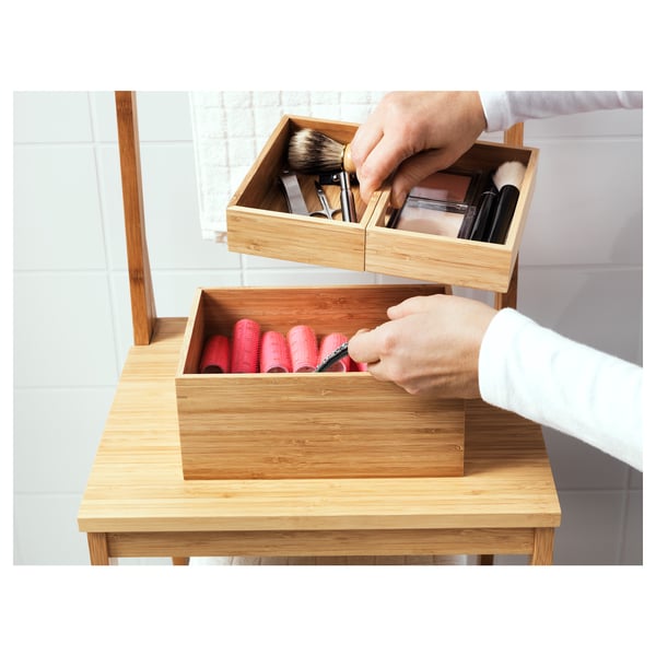 IKEA DRAGAN Box Set Of 3 Bamboo 9 ¼x6 ½x5 ½ "