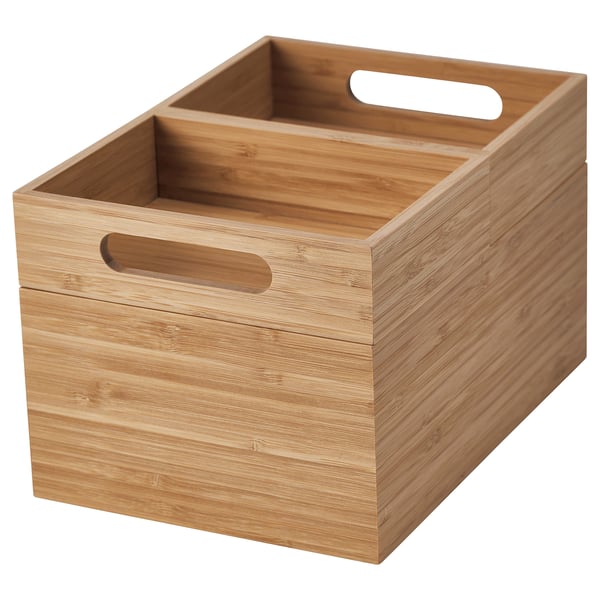 IKEA DRAGAN Box set of 3 bamboo 9 ¼x6 ½x5 ½ "