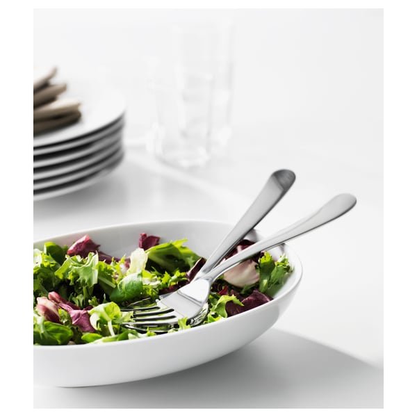 IKEA DRAGON 2-piece Salad Server Set Stainless Steel 8 ¾ "