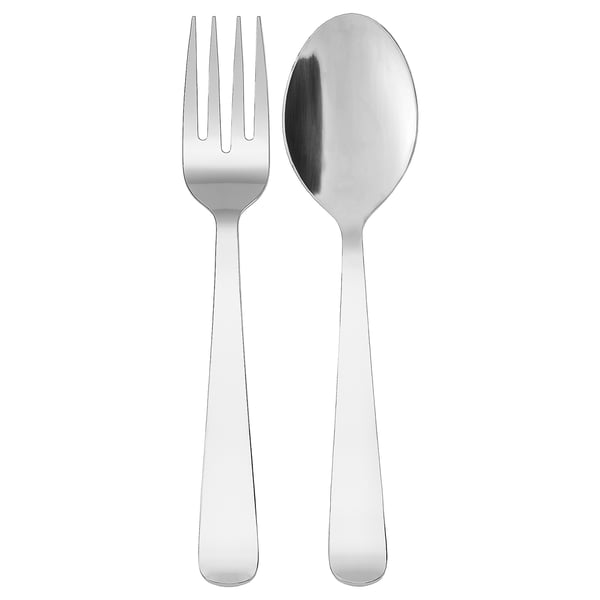 IKEA DRAGON 2-piece salad server set stainless steel 8 ¾ "