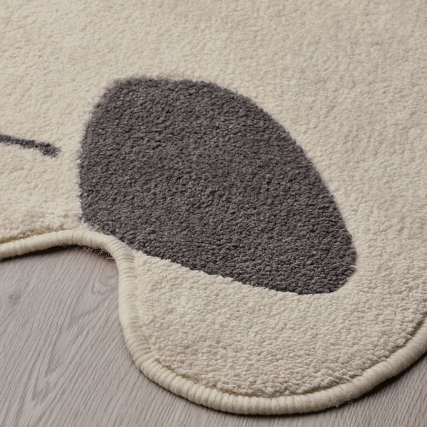 IKEA DRÖMSLOTT Rug Dog-shaped Off-white/gray 2 ' 2 "x3 ' 7 "