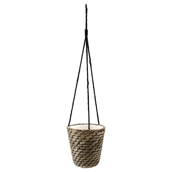 IKEA DRUVFLÄDER Hanging planter water hyacinth/gray 5 ½ "