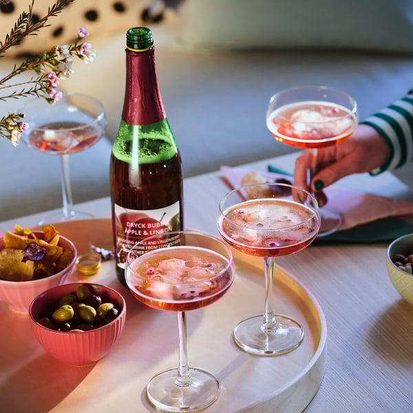 IKEA DRYCK BUBBEL ÄPPLE & LINGON Sparkling Drink Apple/lingonberry 25 Oz