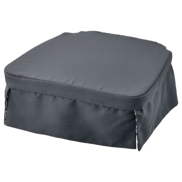 IKEA DVÄRGDUNÖRT Chair Pad Gray/white 17/14x17x1 5/8 "