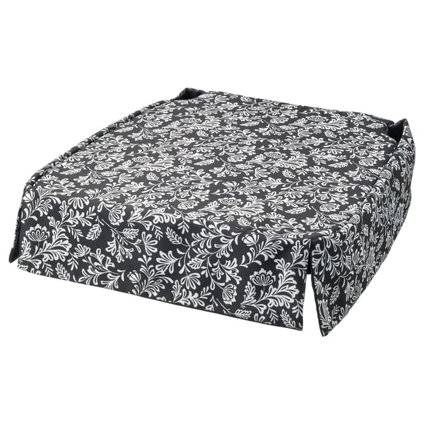IKEA DVÄRGDUNÖRT Chair pad gray/white 17/14x17x1 5/8 "