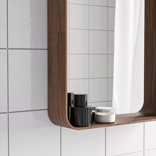 IKEA DVÄRGSYREN Mirror Walnut Veneer 15 ¾x19 ¾ "
