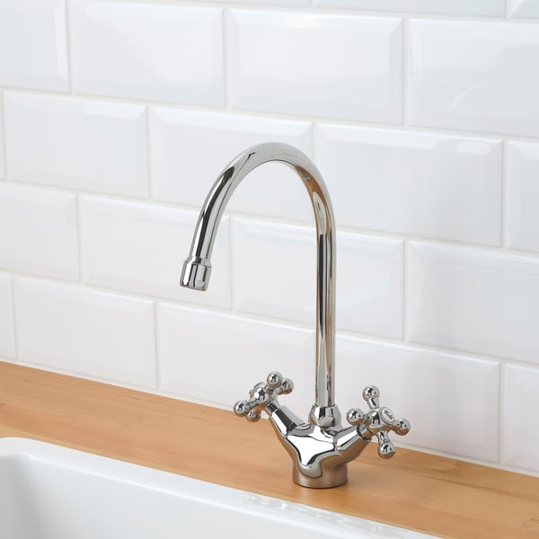 IKEA EDSVIK Dual Control Kitchen Faucet Chrome Plated