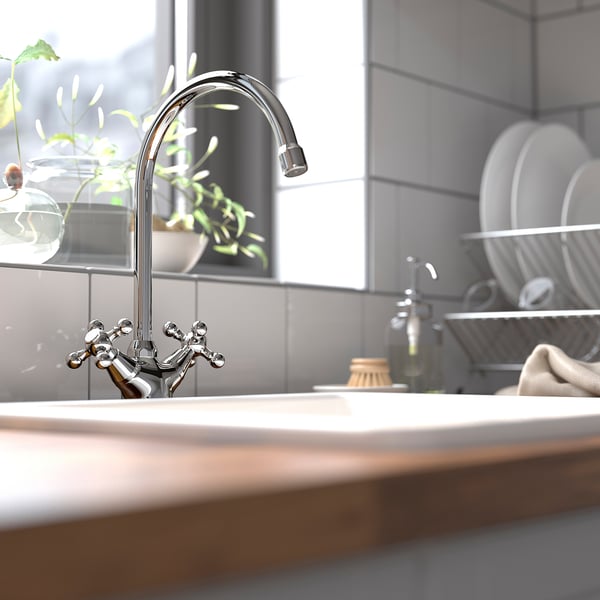 IKEA EDSVIK Dual Control Kitchen Faucet Chrome Plated