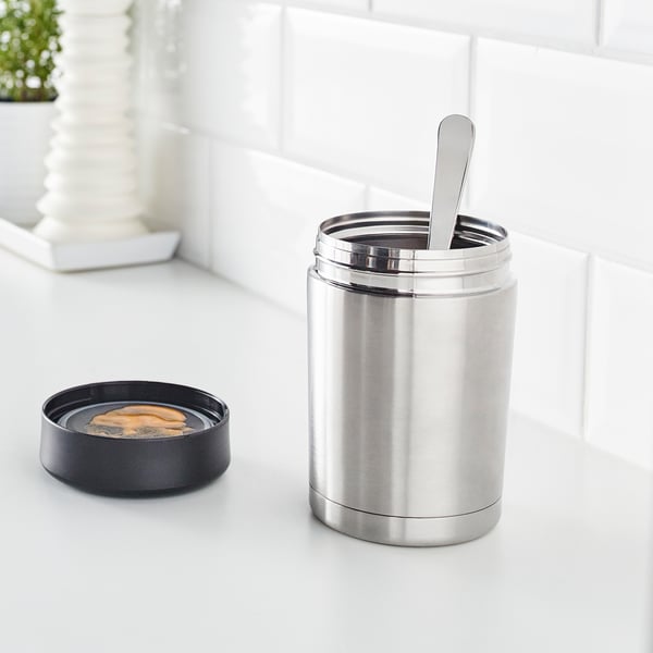 IKEA EFTERFRÅGAD Vacuum Food Container Stainless Steel 17 Oz