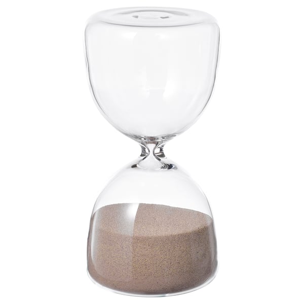 IKEA EFTERTÄNKA Decorative hourglass clear glass/sand 6 "
