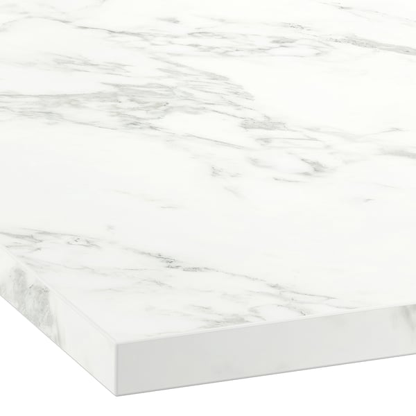 IKEA EKBACKEN Countertop For Kitchen Island White Lively Marble Effect/laminate 74x42x1 1/8 "