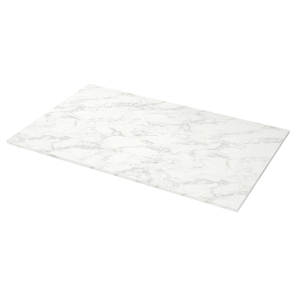 IKEA EKBACKEN Countertop for kitchen island white lively marble effect/laminate 74x42x1 1/8 "