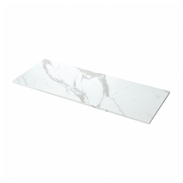 IKEA EKBACKEN Countertop white marble effect/laminate 74x1 1/8 "