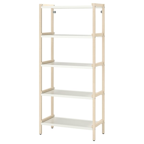 IKEA EKENABBEN Open shelf unit aspen/white 27 1/2x13 3/8x60 5/8 "