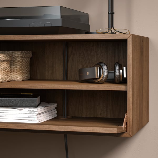 IKEA EKET Media Storage Combination Brown/walnut Effect With Doors 110 1/4x13 3/4x13 3/4 "