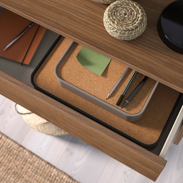 IKEA EKET Wall-mounted Storage Combination With 2 Drawers/walnut Effect 27 1/2x13 3/4x13 3/4 "