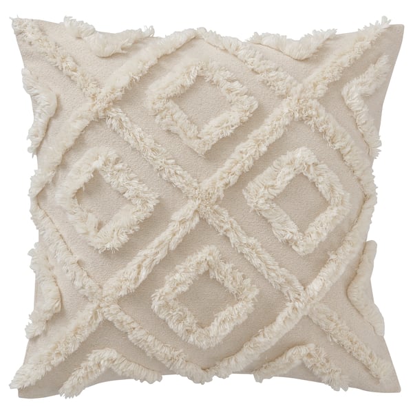 IKEA EKGULDMAL Cushion cover geometric natural 20x20 "
