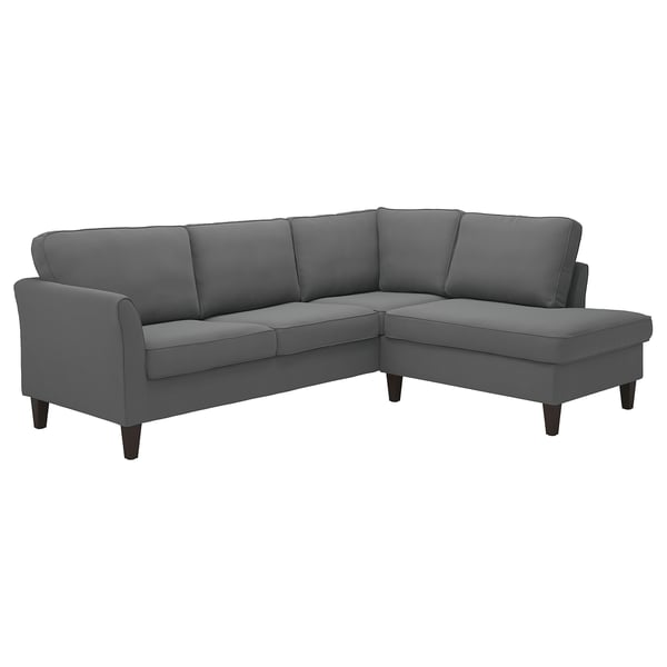 IKEA EKHOLMA Corner sofa 4-seat with open end Hakebo dark gray