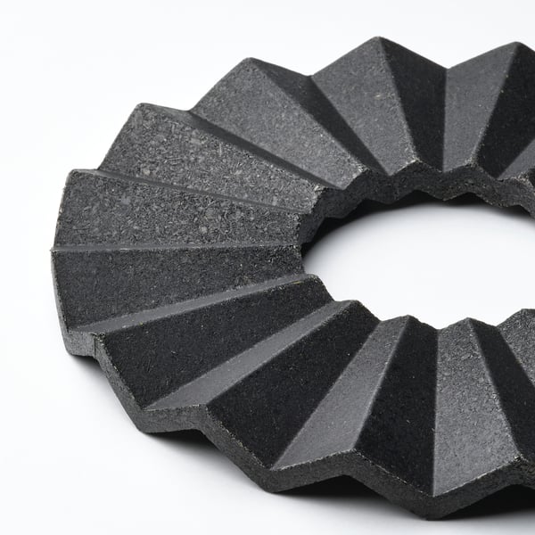 IKEA ELDSTJÄRT Trivet Set Of 2 Round/black Black-blue 7 1/2 "