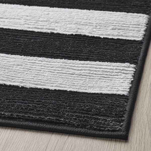 IKEA ELSYSTEM Rug Low Pile Black/white/stripe 2 ' 7 "x6 ' 7 "